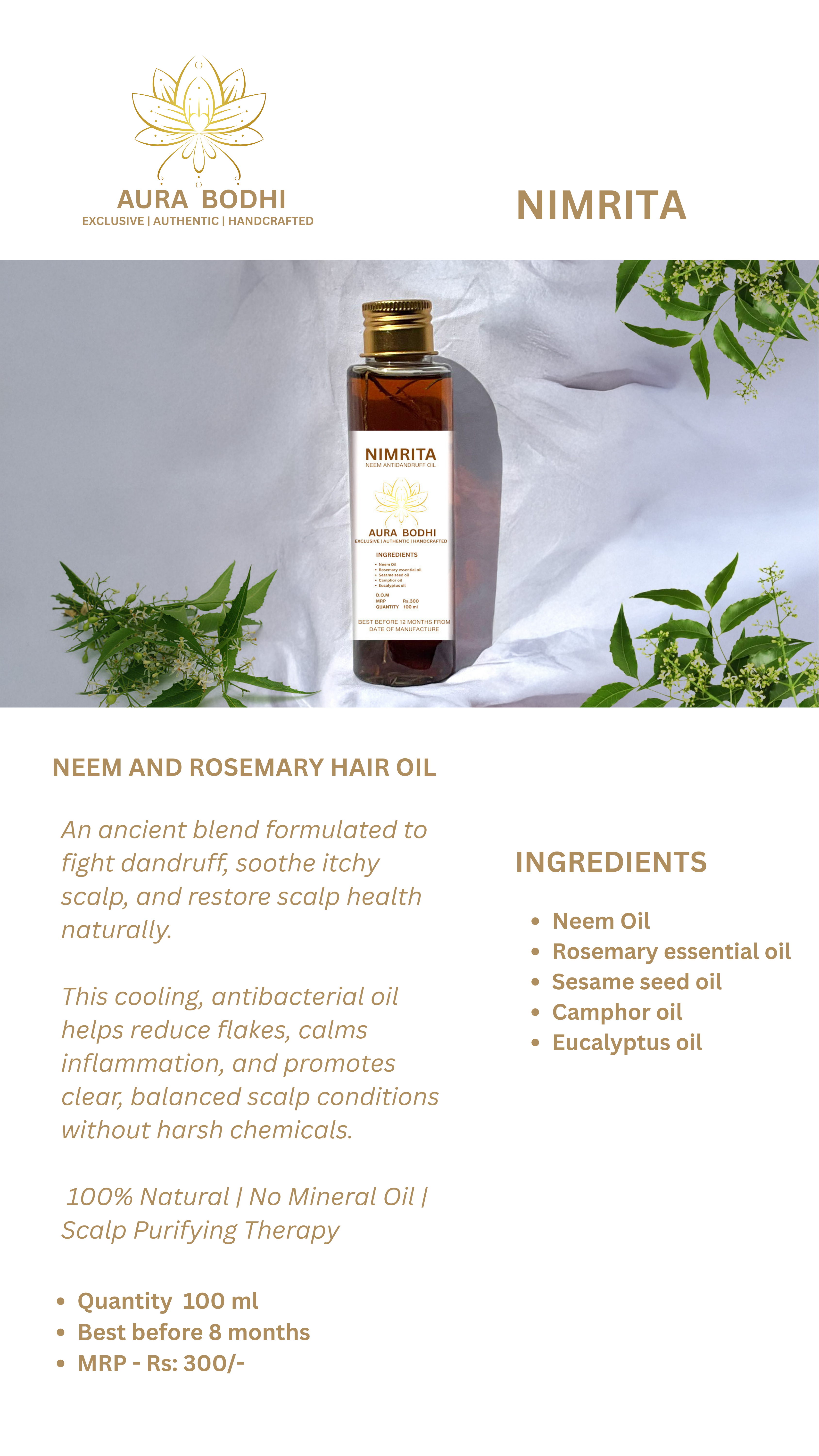 Neem and Rosemary Hair Oil