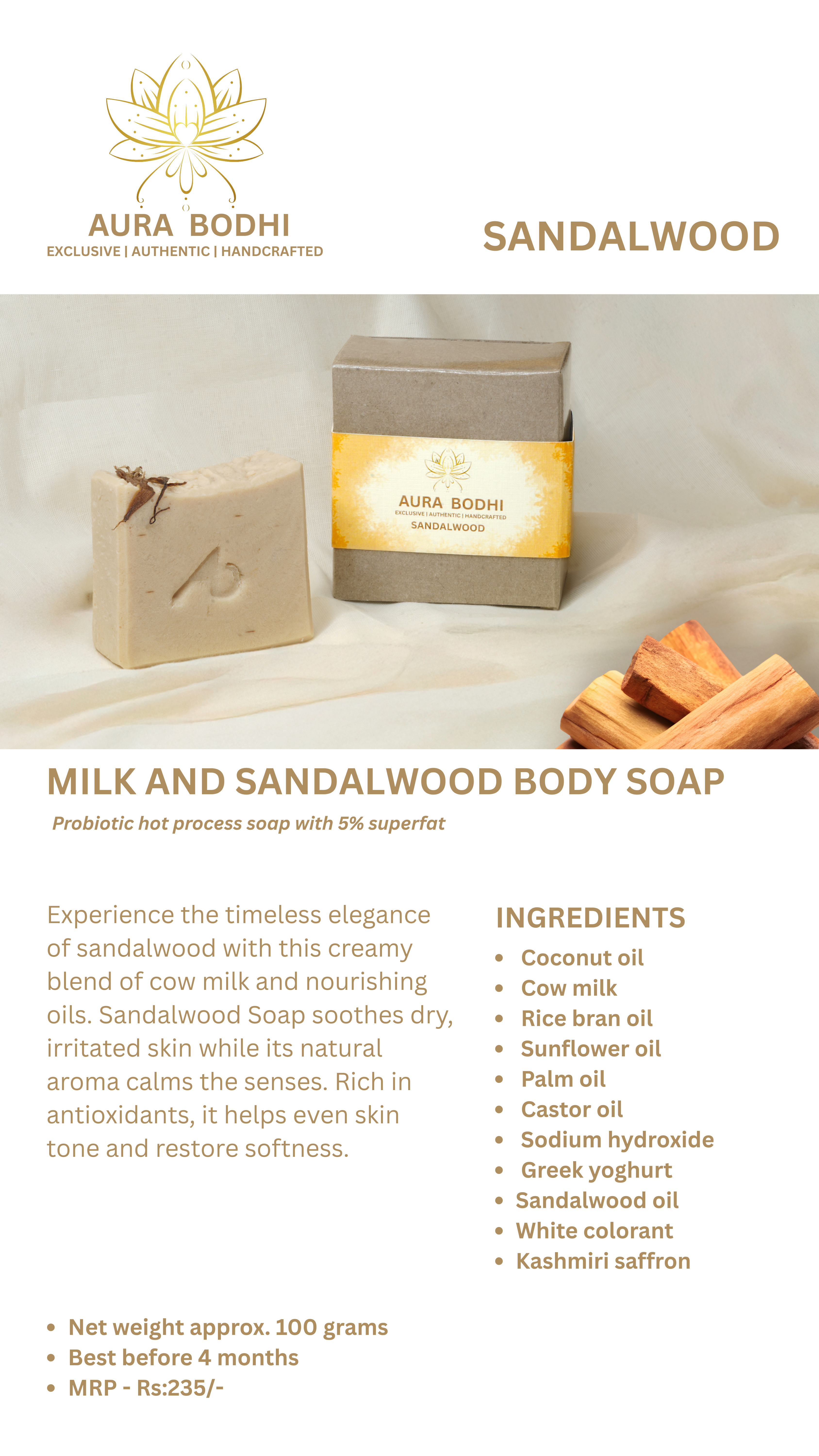 Milk and Sandalwood Body Soap