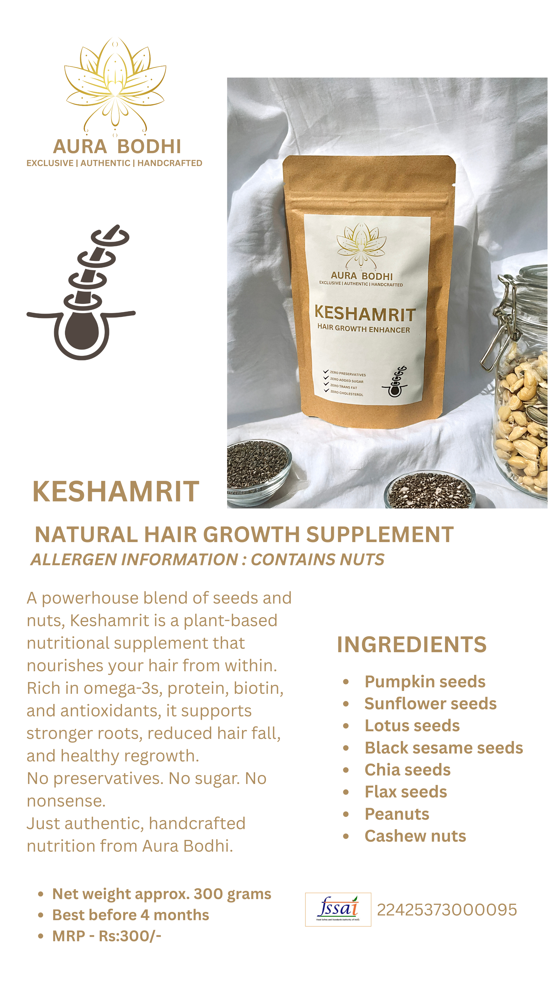 Keshamrit Natural Hair Growth Supplement
