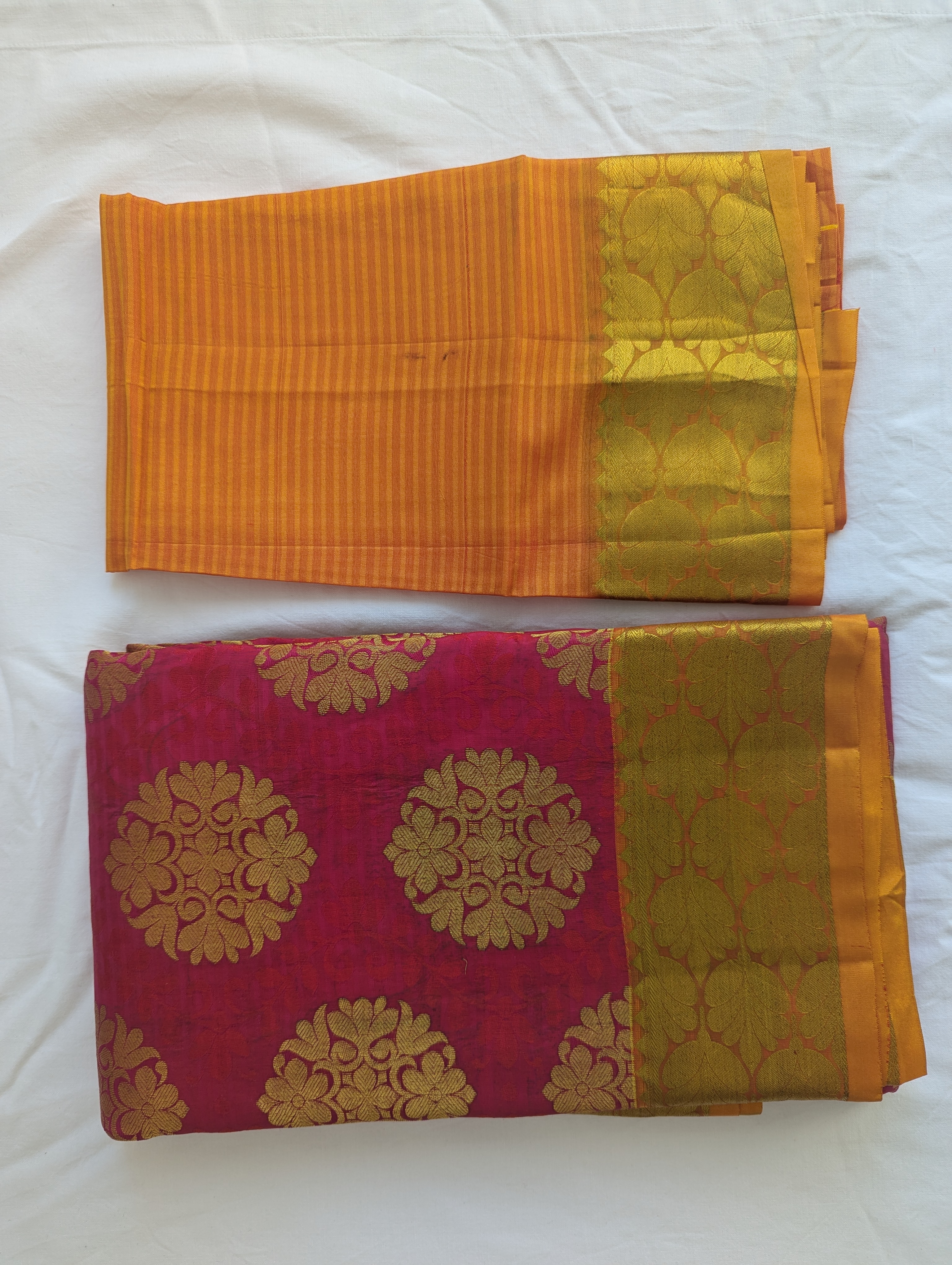 Eleganter Saree in Pink und Gold