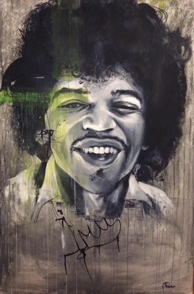 Jimi Hendrix         (size   1,0 x 1,5  m)