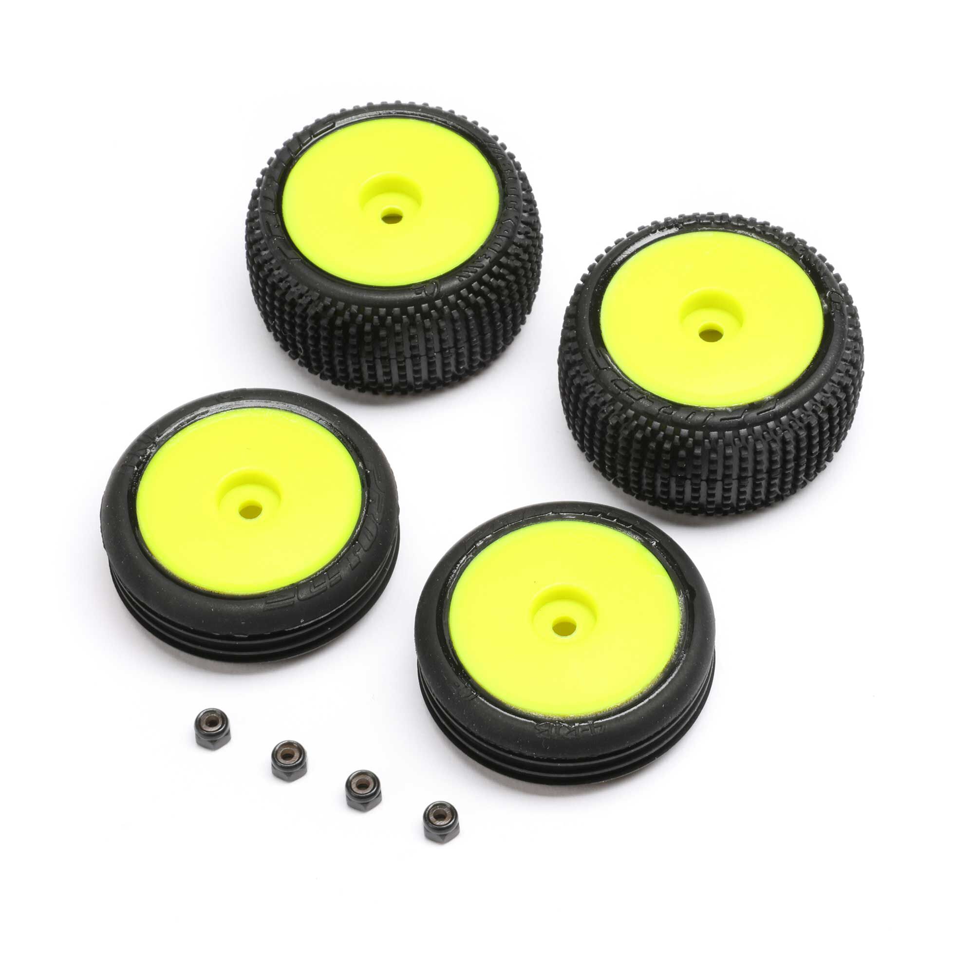 Losi Micro B Set Gomme su Cerchi Gialli 4pz LOS-1762