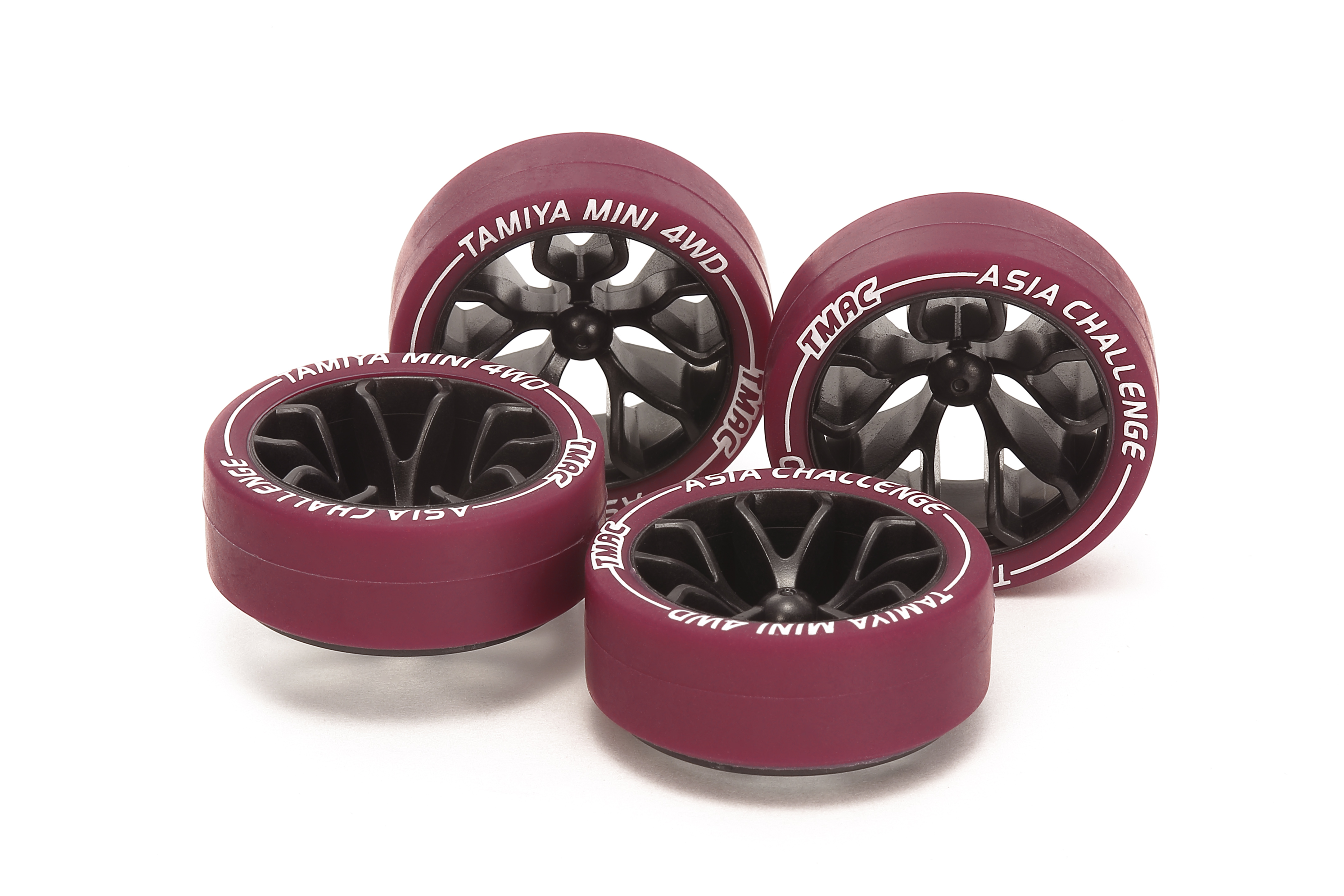Small Dia.Low Frict.Tires MAROON &Carbon Y-Spoke Wheels TMAC