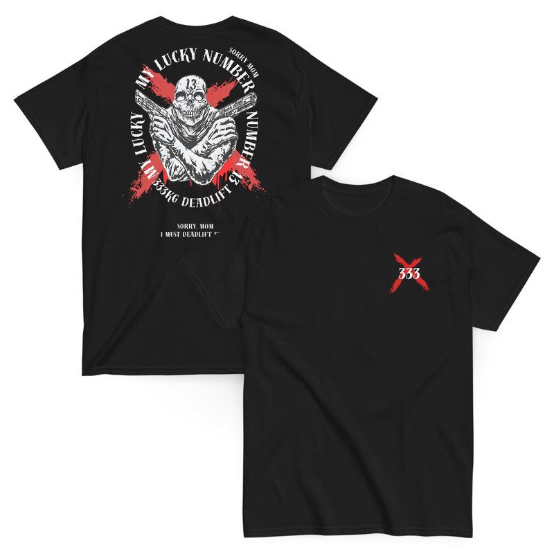 333 Deadlift - Negra, frontal lateral