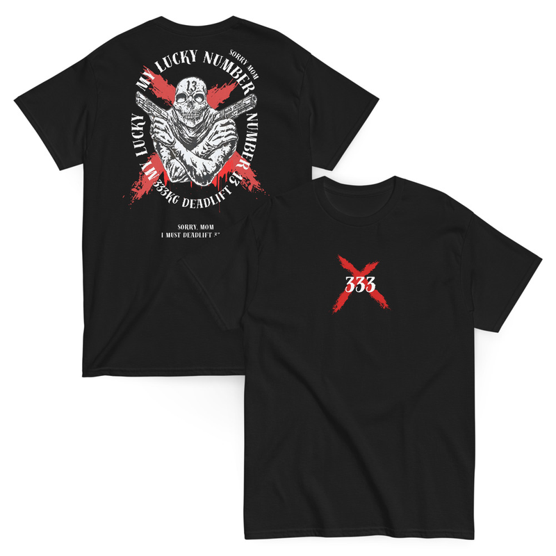 333 Deadlift - Negra, frontal centrado