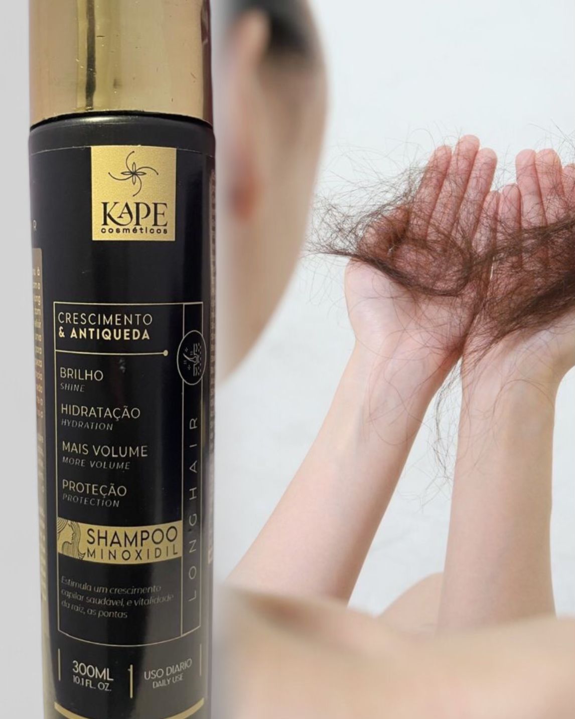 Shampoo Minoxidil LONG HAIR  CRESCIMENTO E QUEDA 