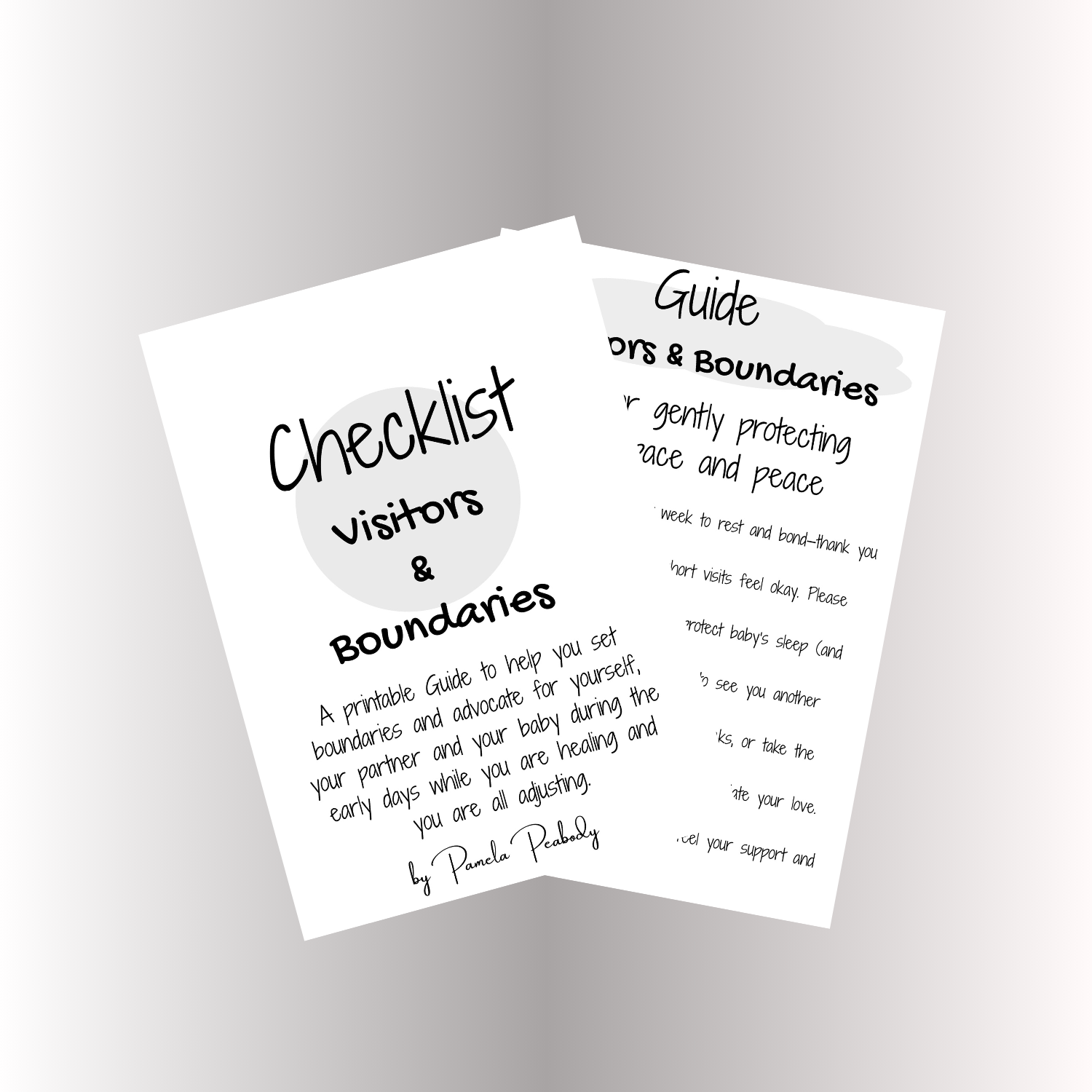 Freebies-Visitors & Boundaries Checklist Guide