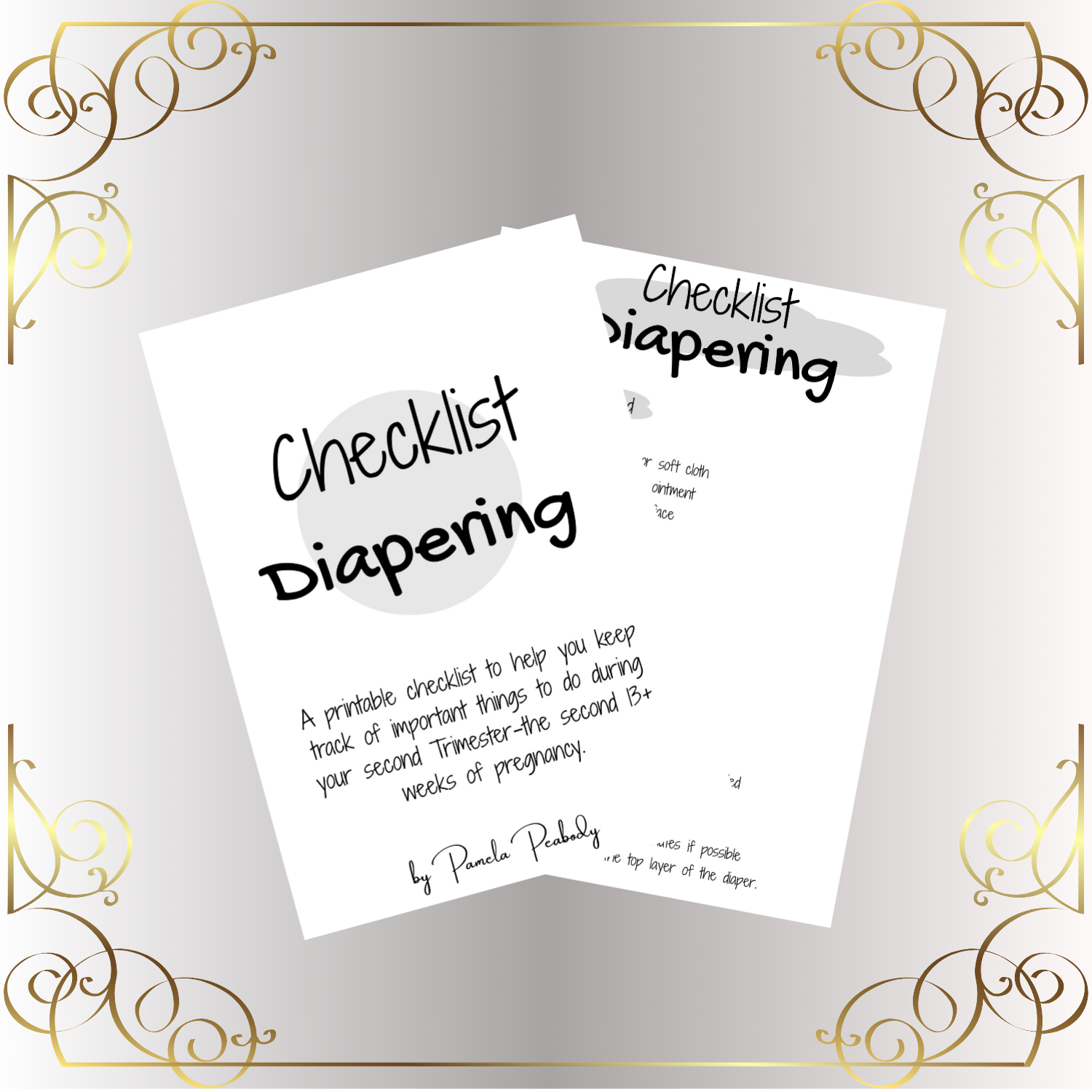 Freebie-Diapering Checklist Printable
