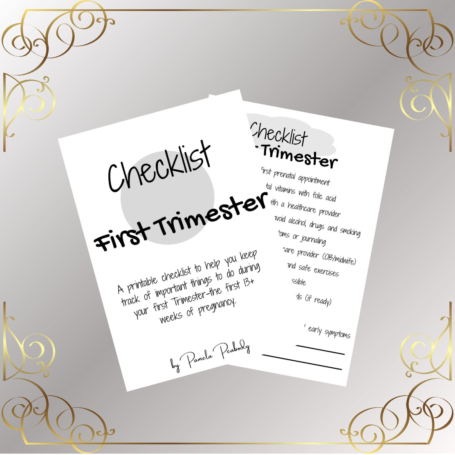 Freebie-First Trimester Checklist