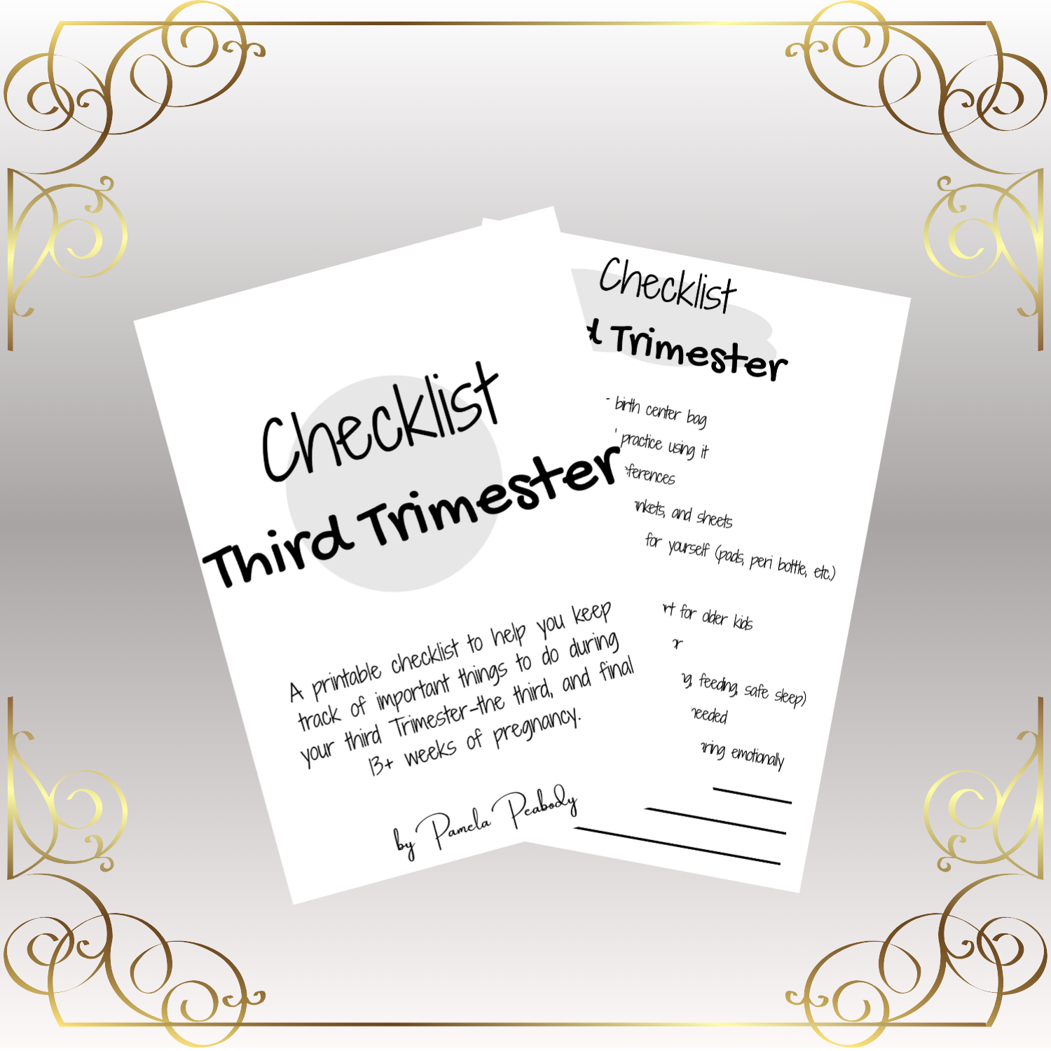 Freebie-Third Trimester Checklist