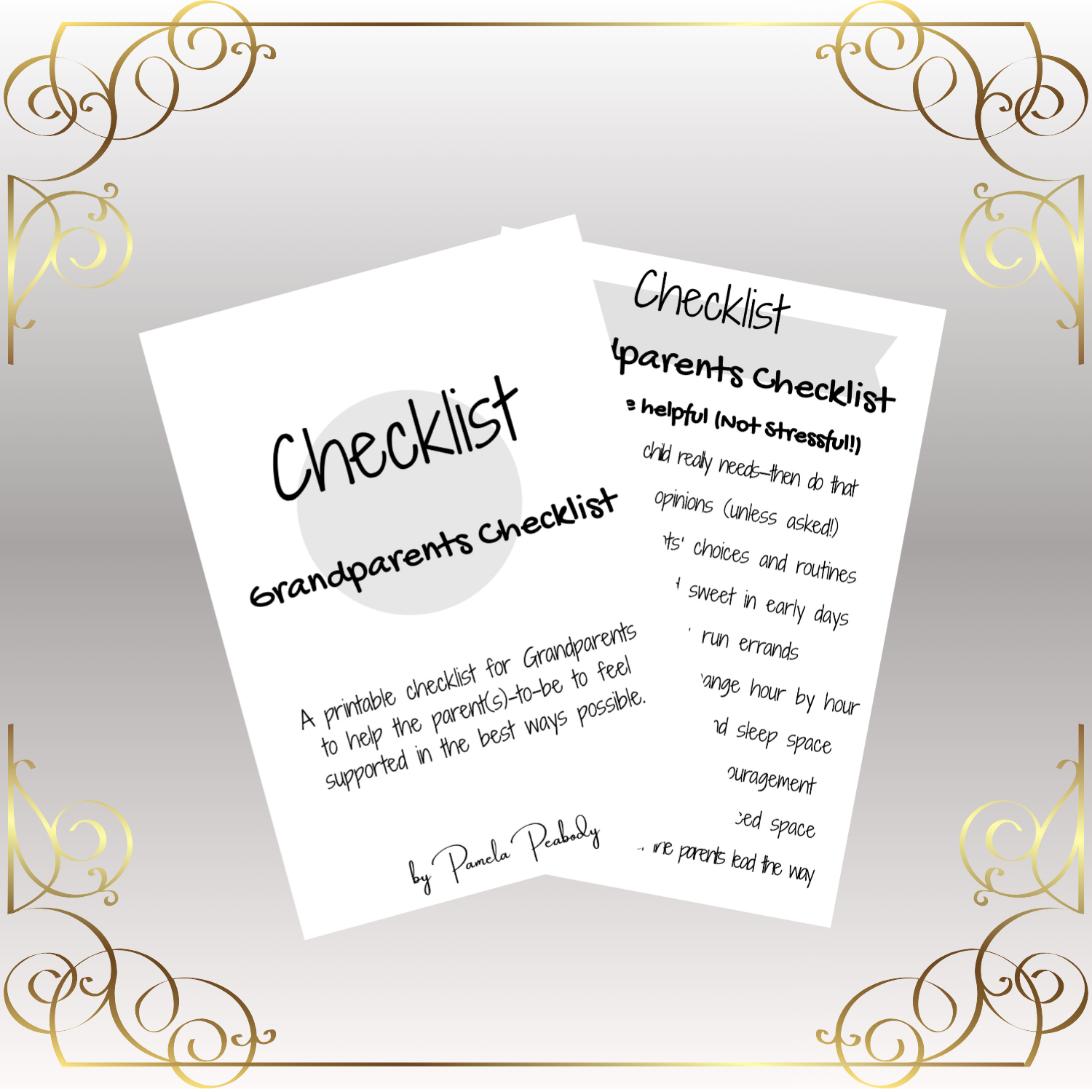 Freebie-Grandparents Checklist Printable