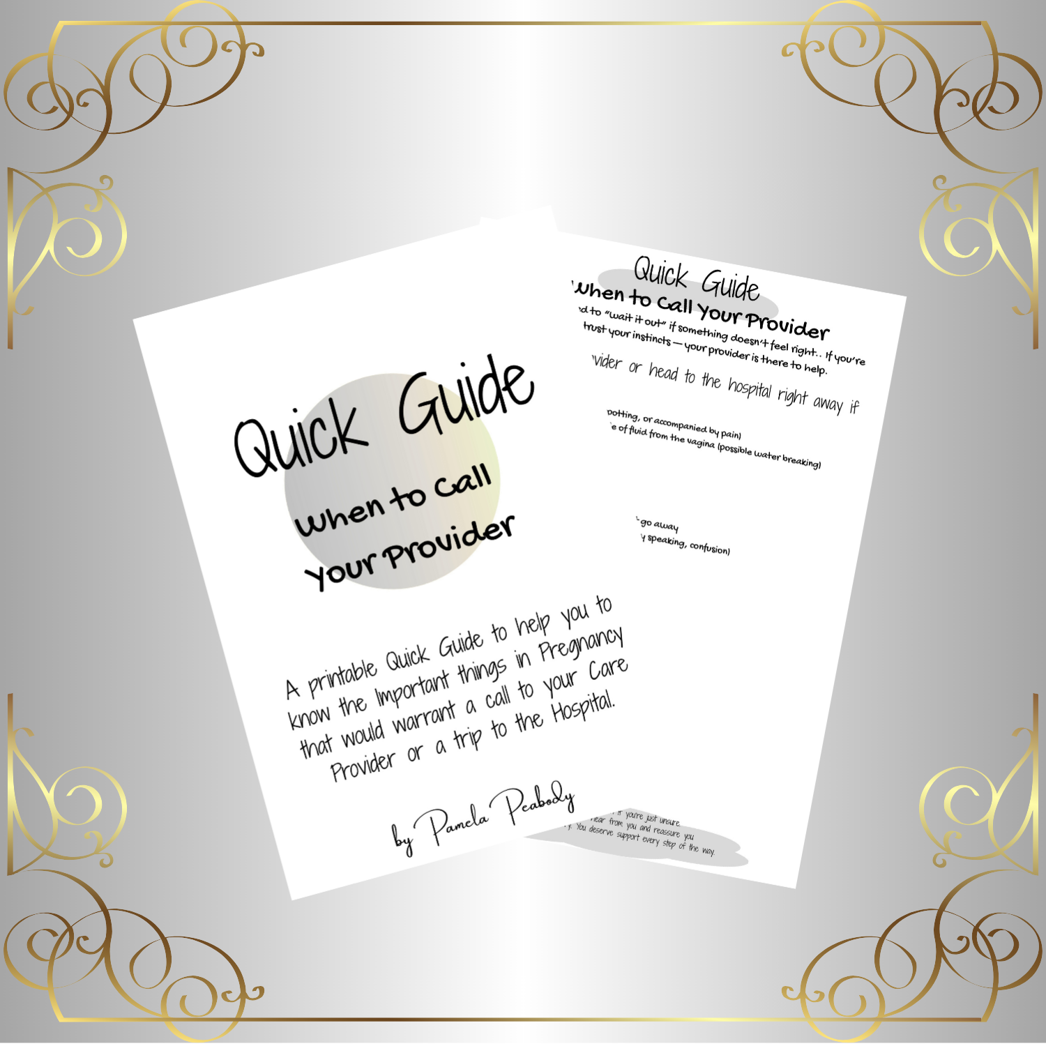Freebies-Quick Guide: When to Call Your Provider