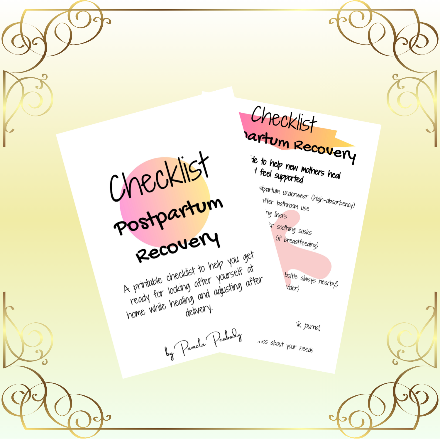 Checklist- Postpartum Recovery