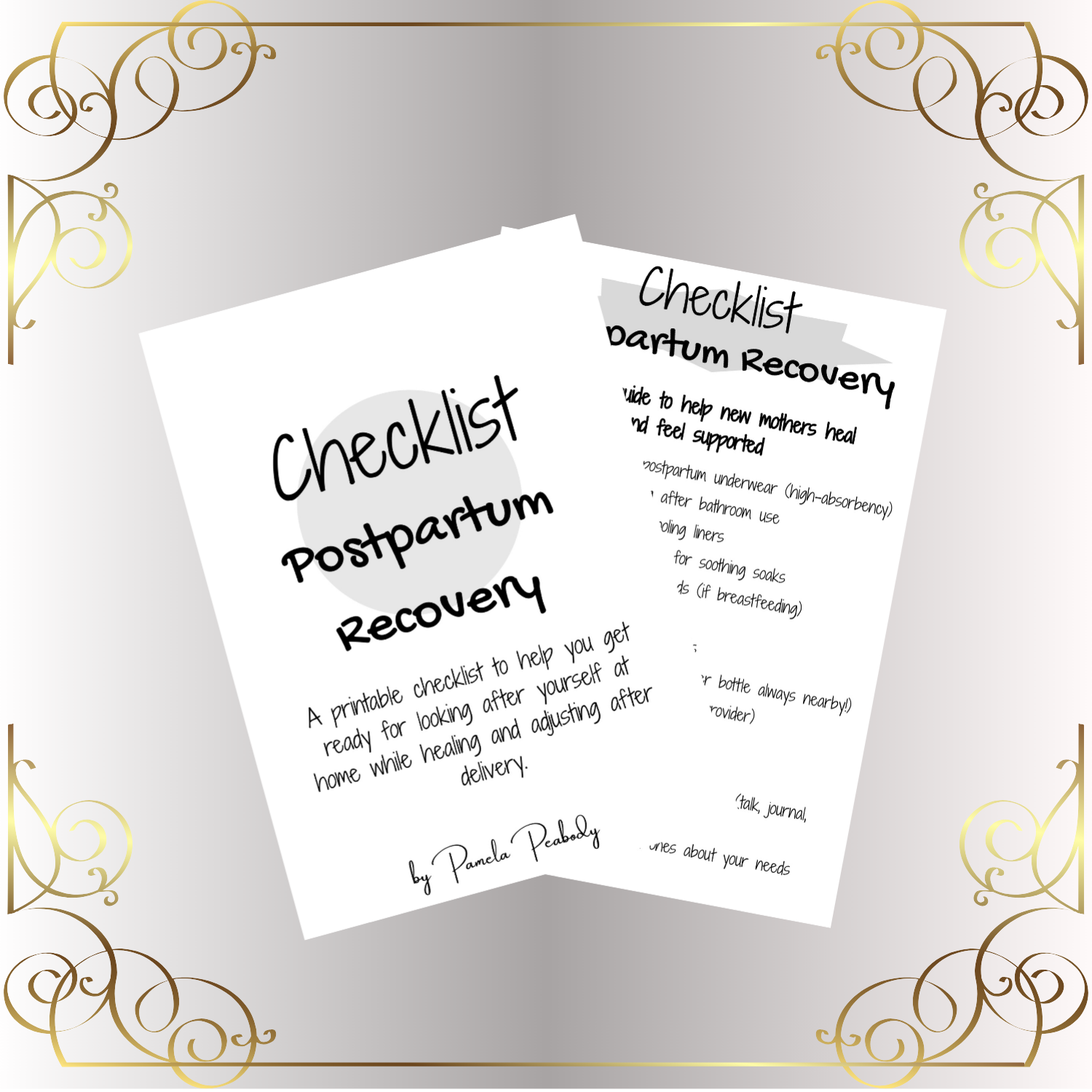Freebie-Postpartum Recovery Checklist