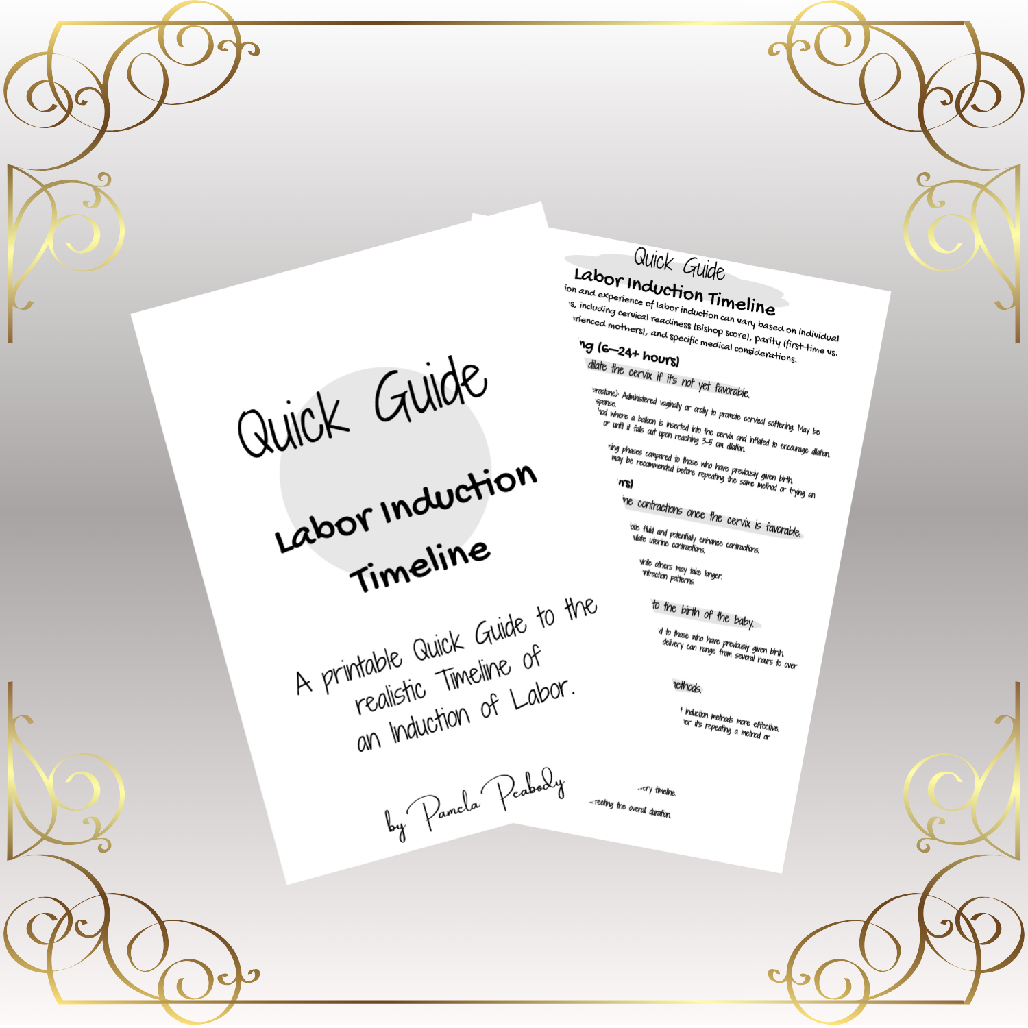 Quick Guide- Labor Induction Timeline EZ