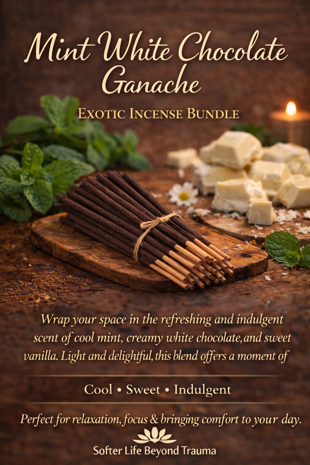 Mint White Chocolate Ganache Incense