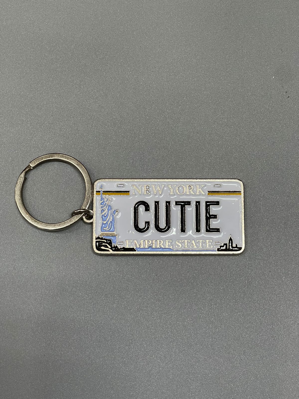 New York 'CUTIE' License Plate Keychain