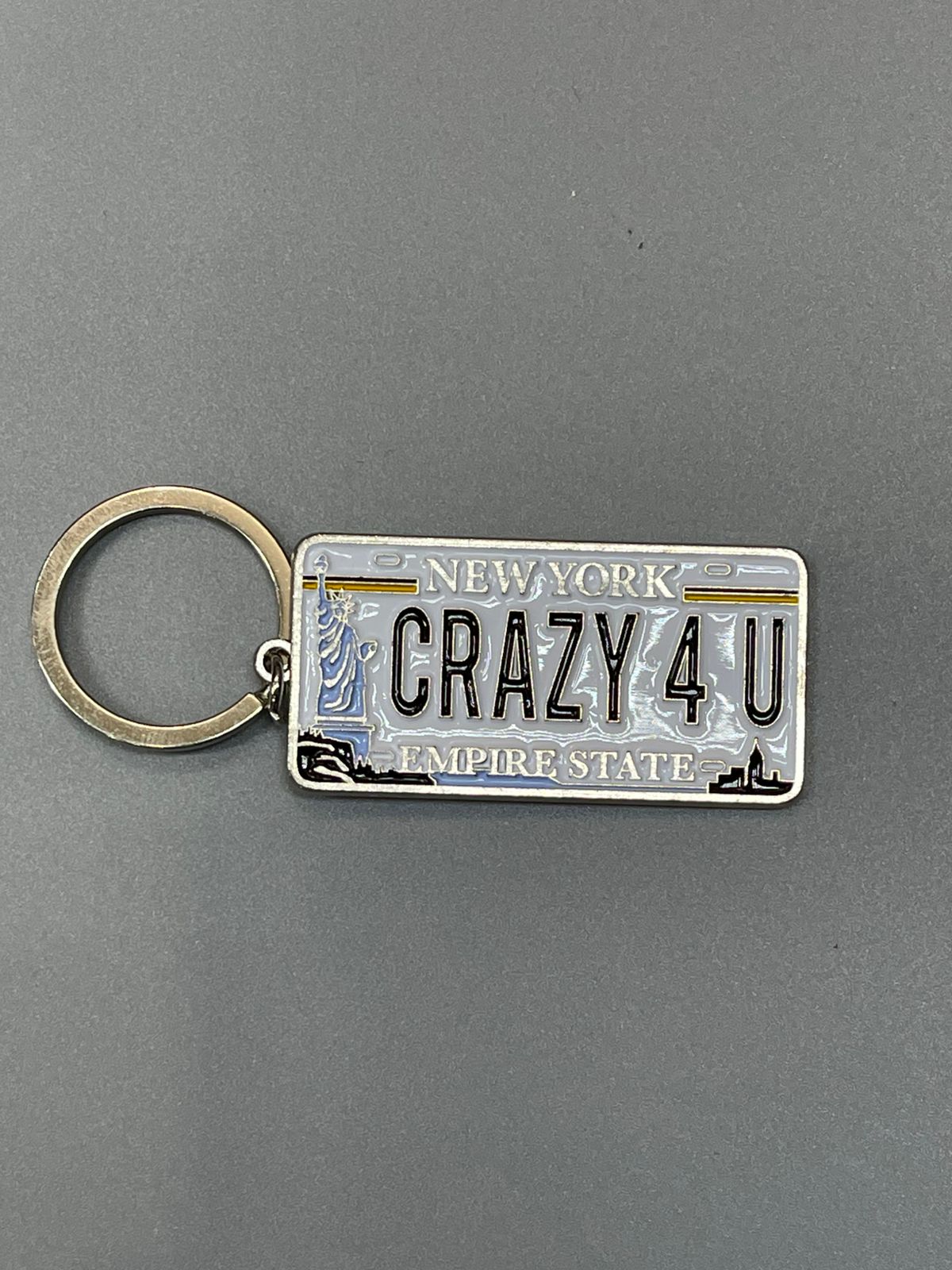 New York License Plate Keychain