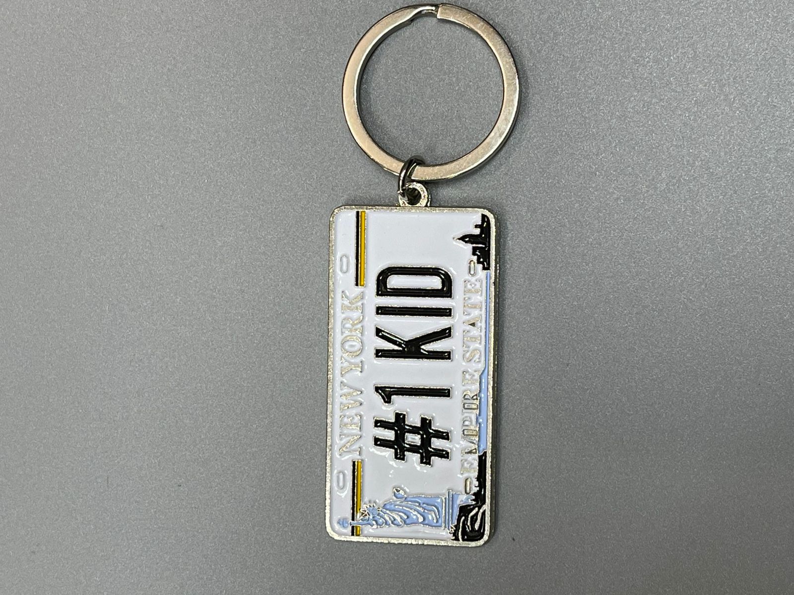 New York #1 Kid License Plate Keychain