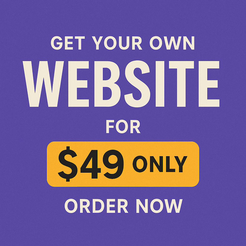 Basic - Your Own Website for $49!