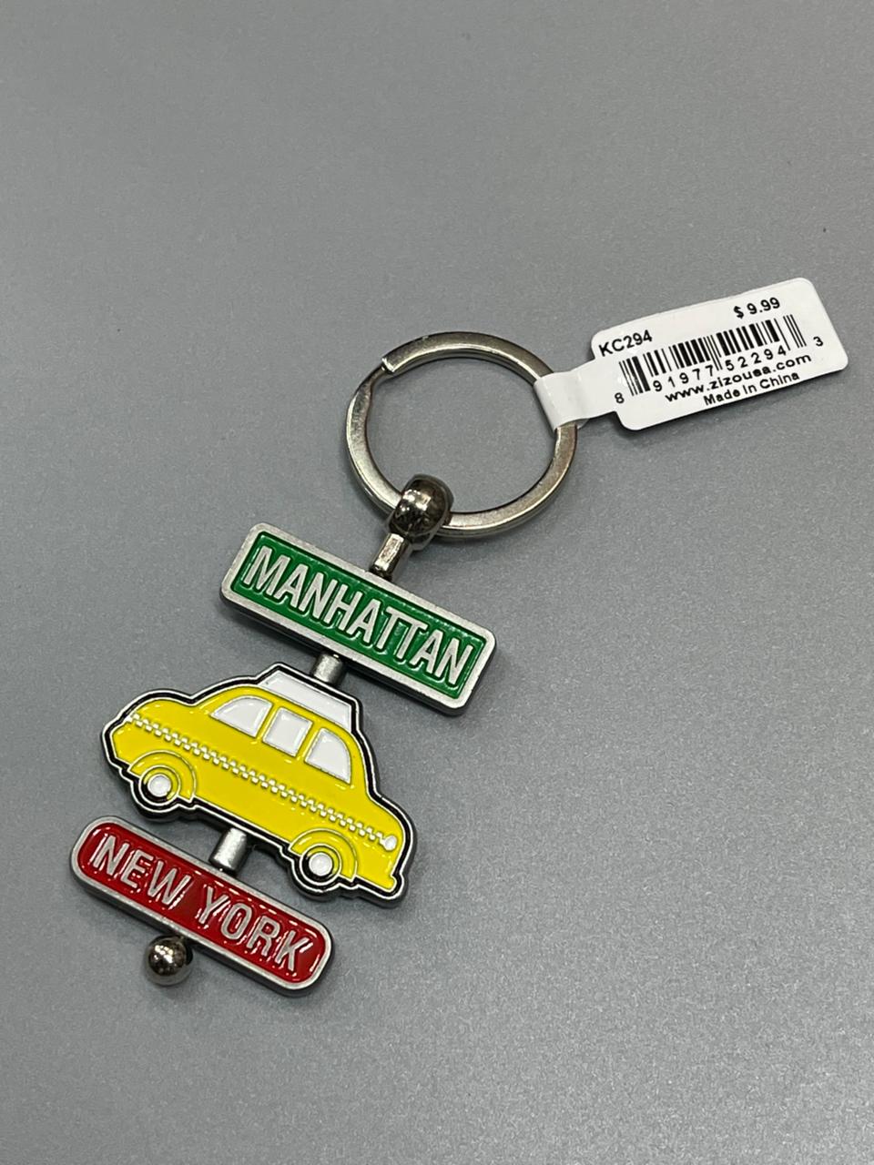 Manhattan New York Taxi Keychain (Premium)