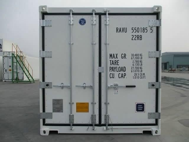 Conteneur frigorifique 20 pieds – Reefer ISO – Température -25°C à +25°C