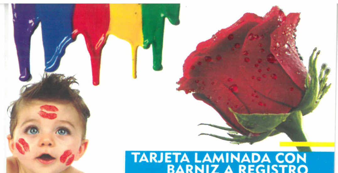 Tarjeta con Laminado con Barniz a Registro, por Millar