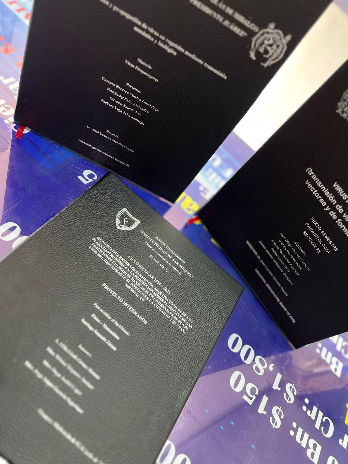 Tesis profesional encuadernada, delgada