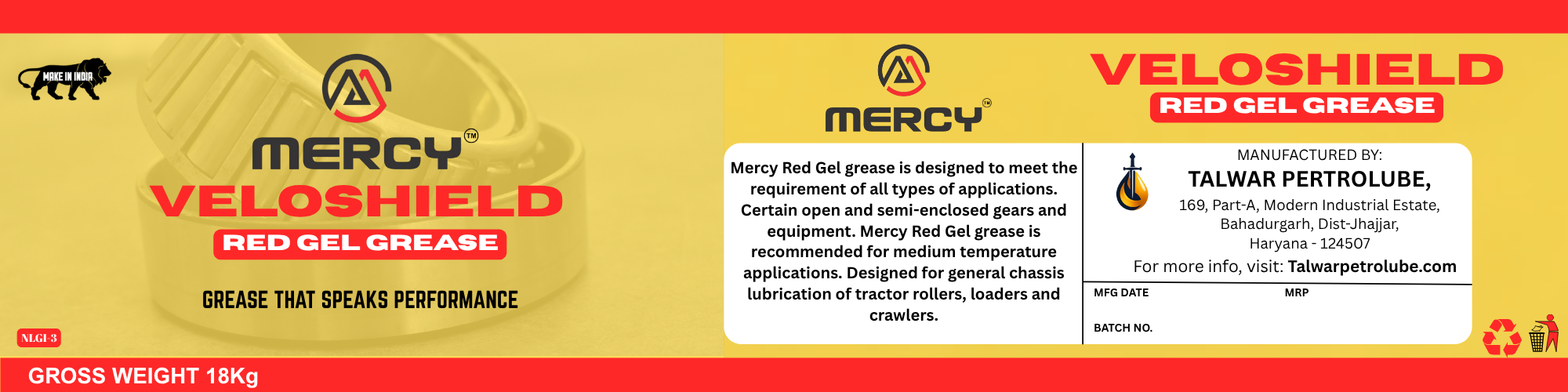 Mercy™ Veloshield Red Gel Grease  