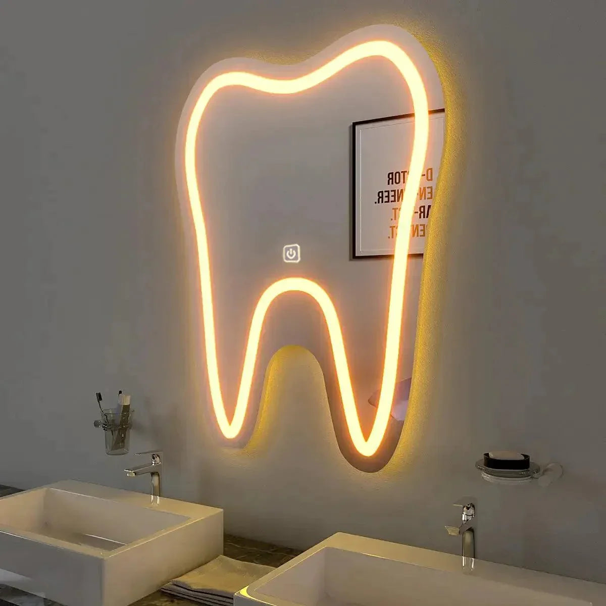 Tooth-Shaped LED Mirror