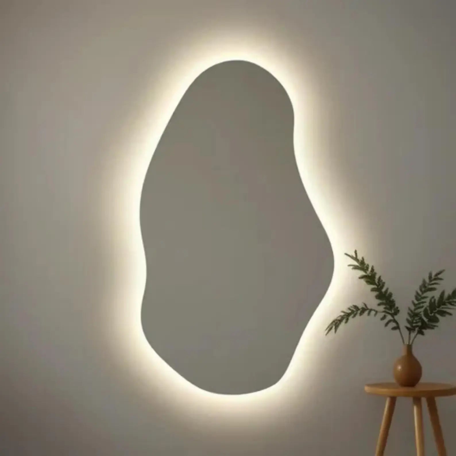 Abstract LED Wall Mirror