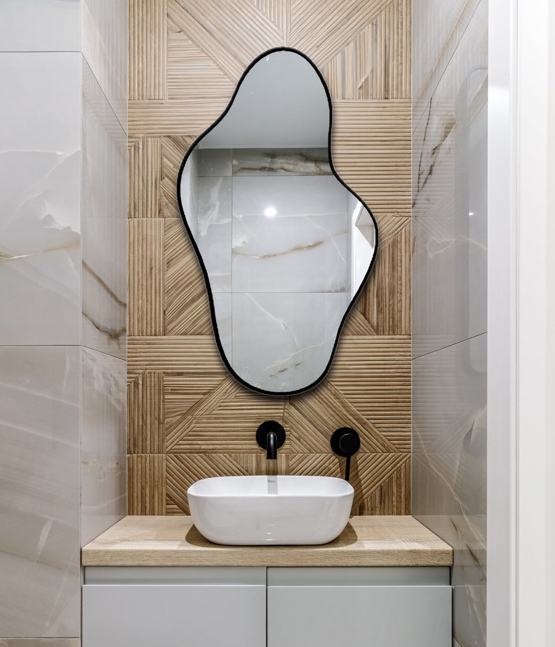 Modern Abstract Bathroom Mirror