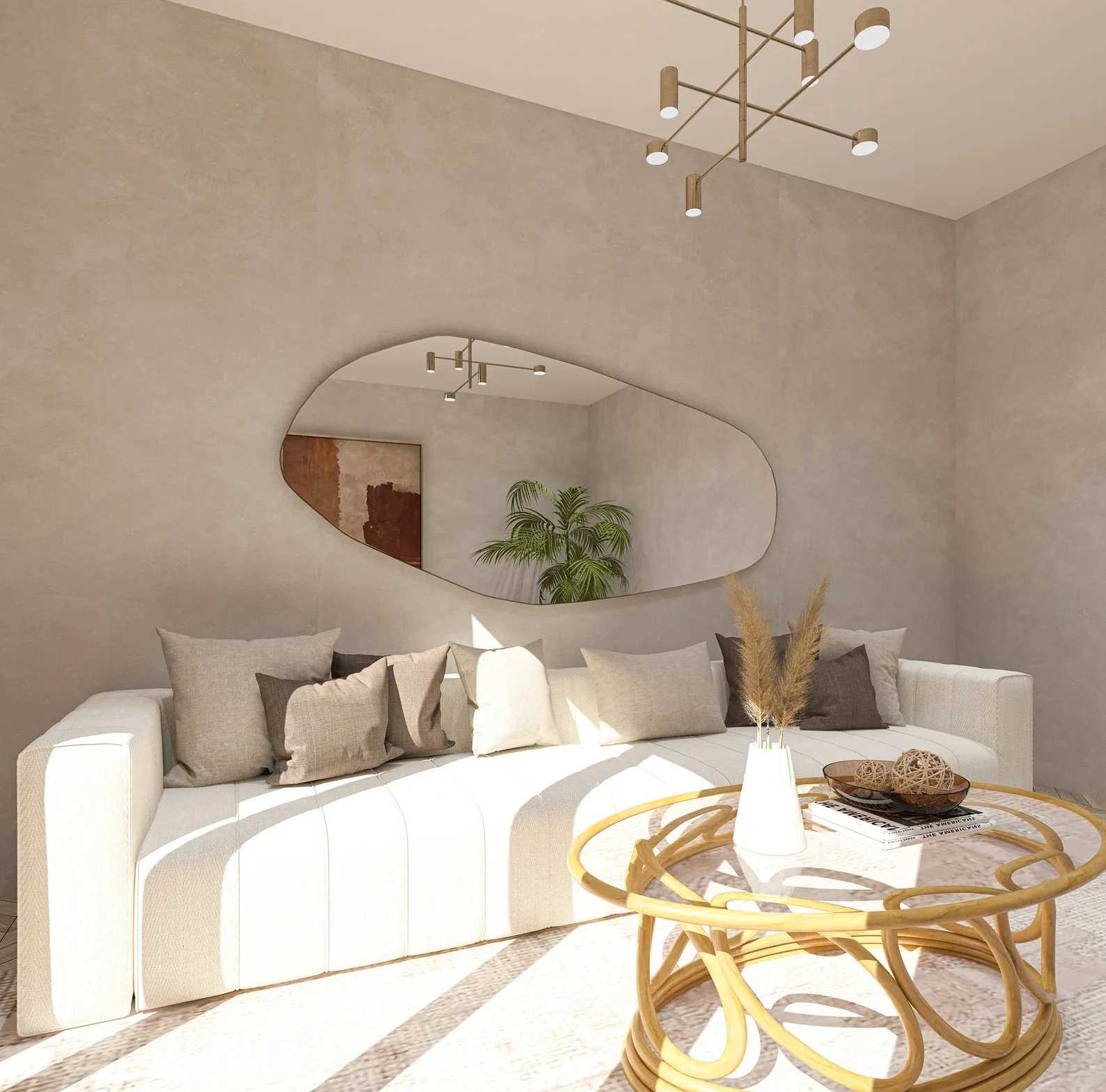 Modern Curved Wall Mirror