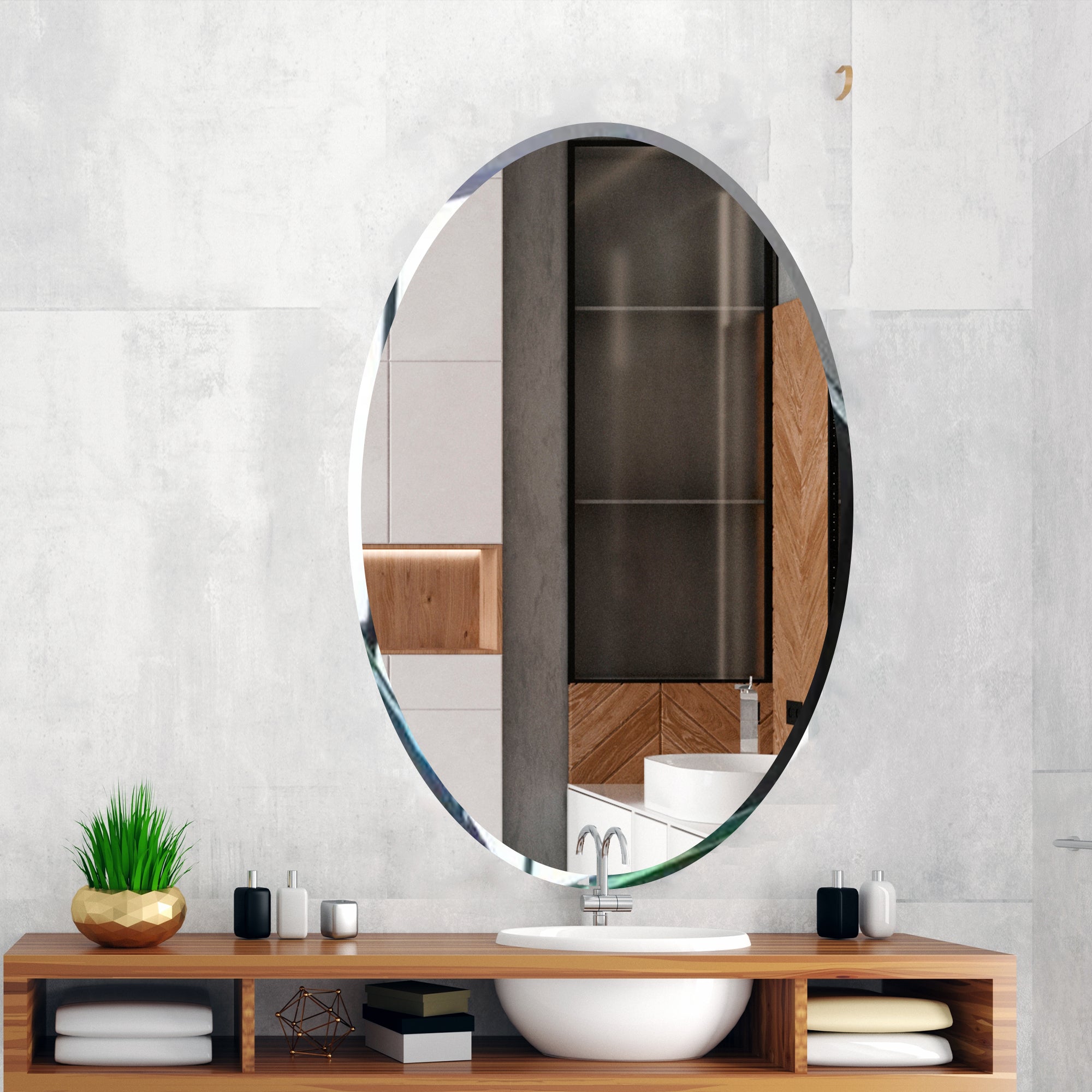 Oval Bathroom Mirror