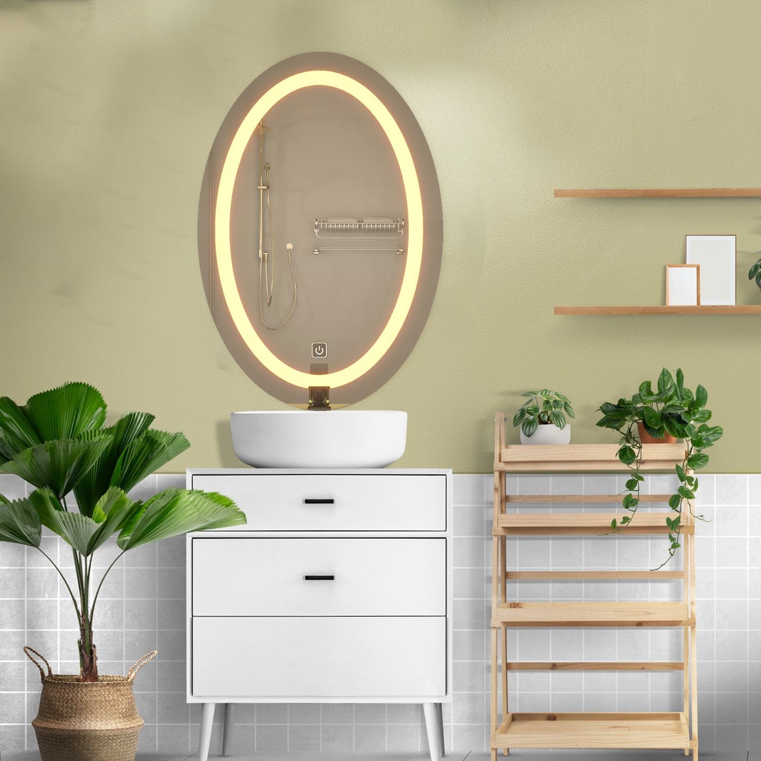 Modern Oval LED Bathroom Mirror