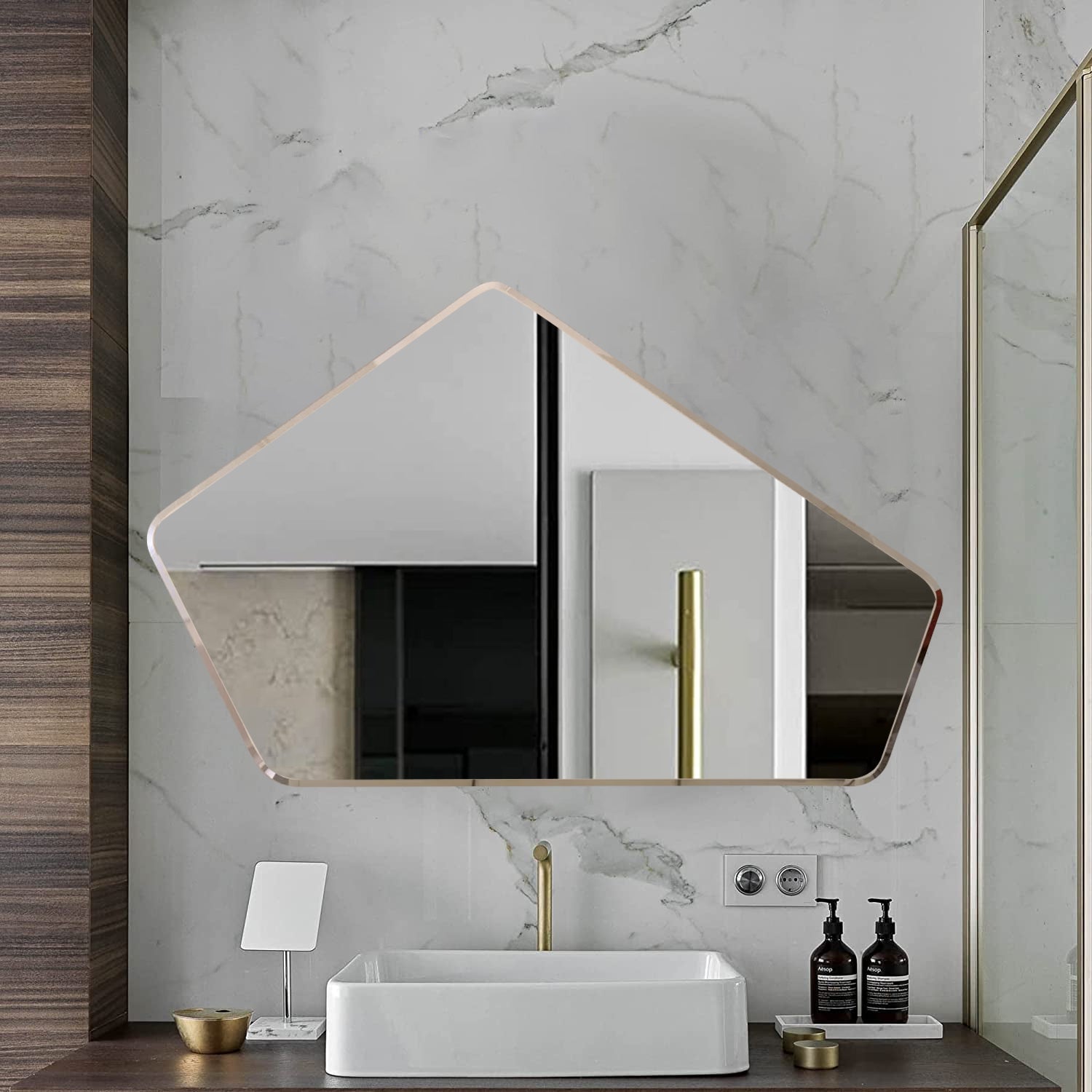 Modern Geometric Bathroom Mirror