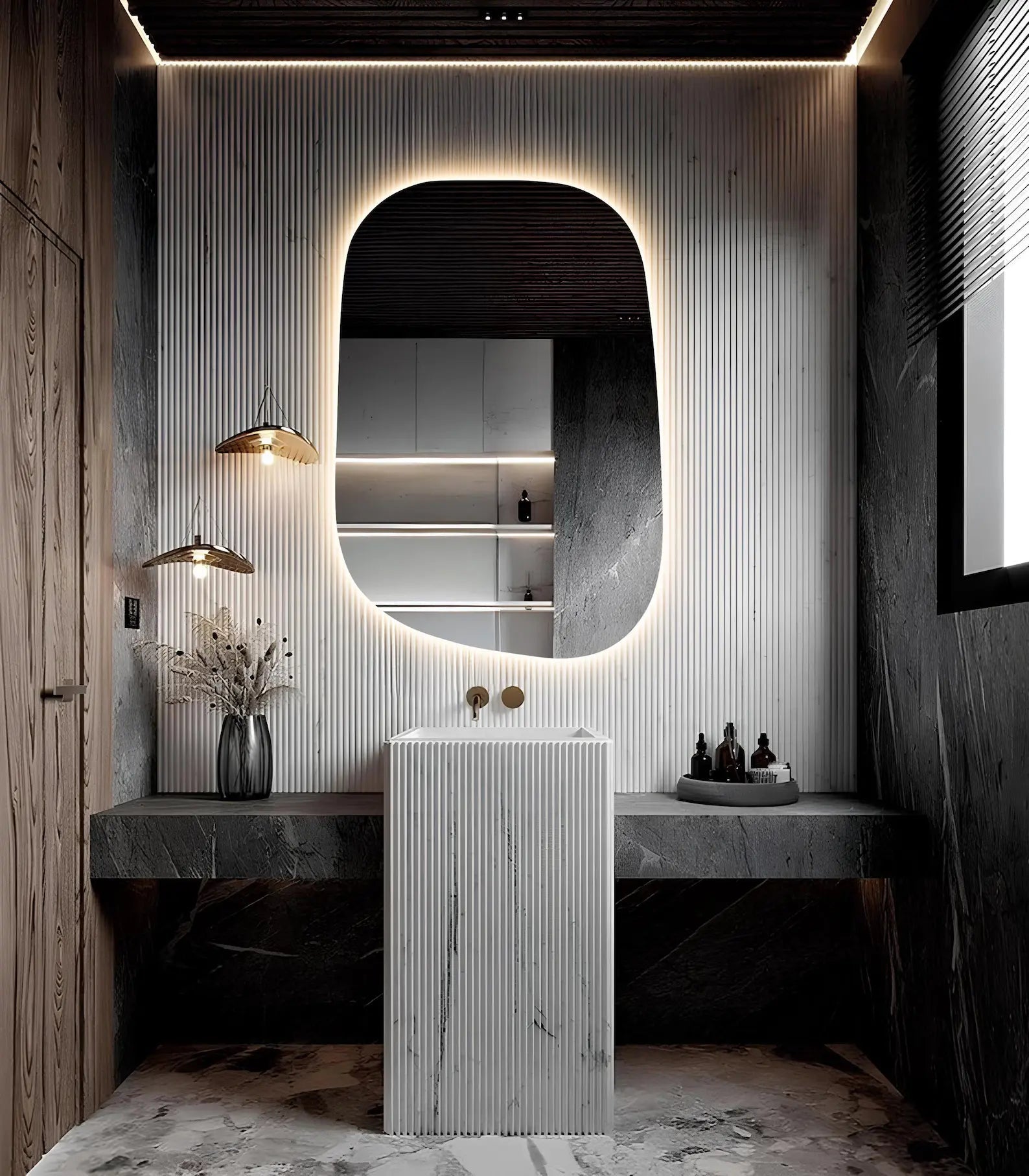 Modern Oval LED Bathroom Mirror