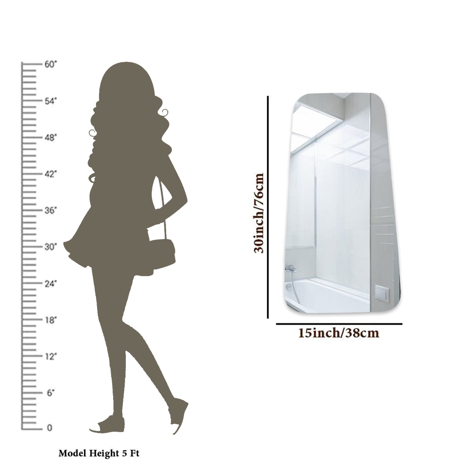 Modern Asymmetrical Bathroom Mirror