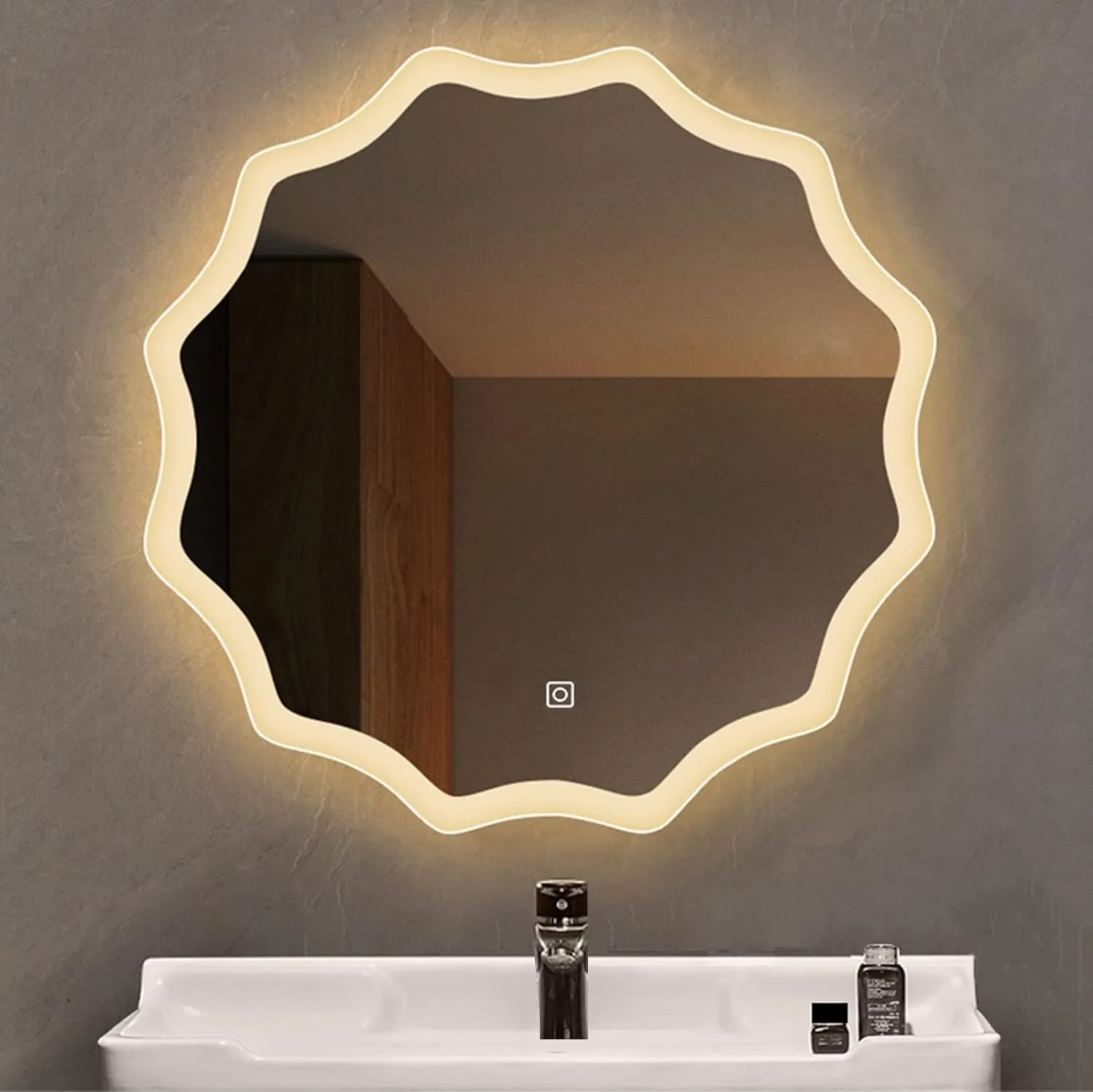 LED Backlit Decorative Bathroom Mirror