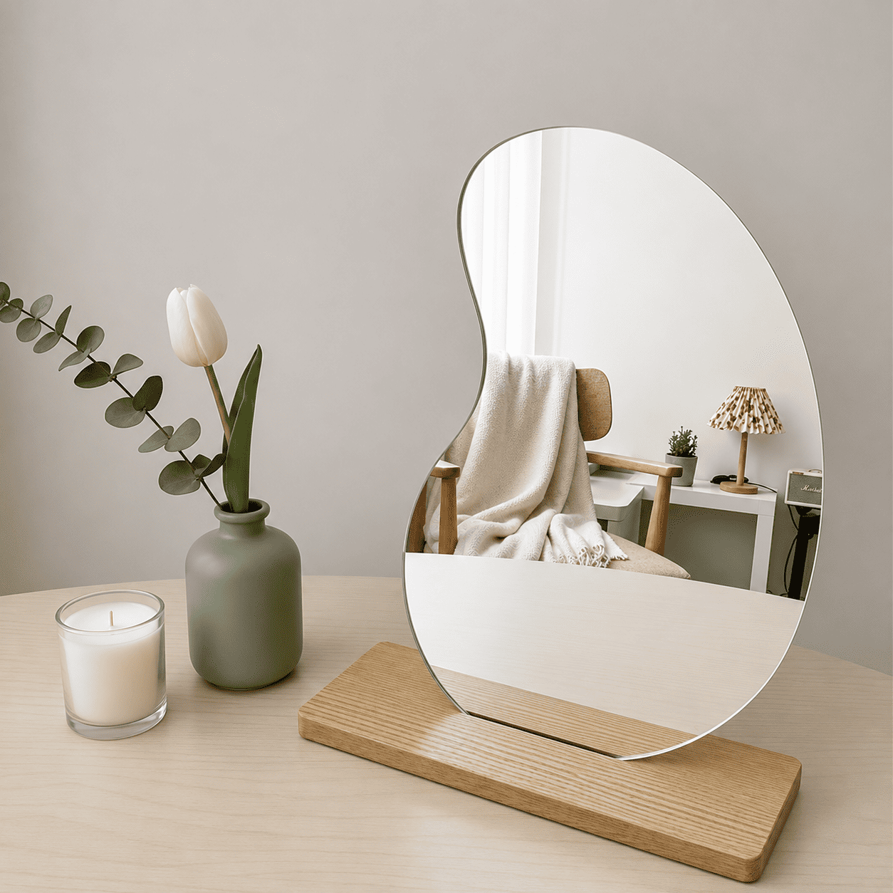 Modern Mango-Shaped DeskMirror