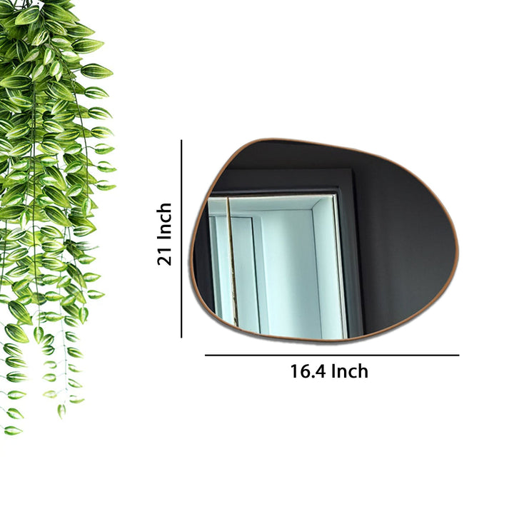Modern Asymmetrical Framed Wall Mirror