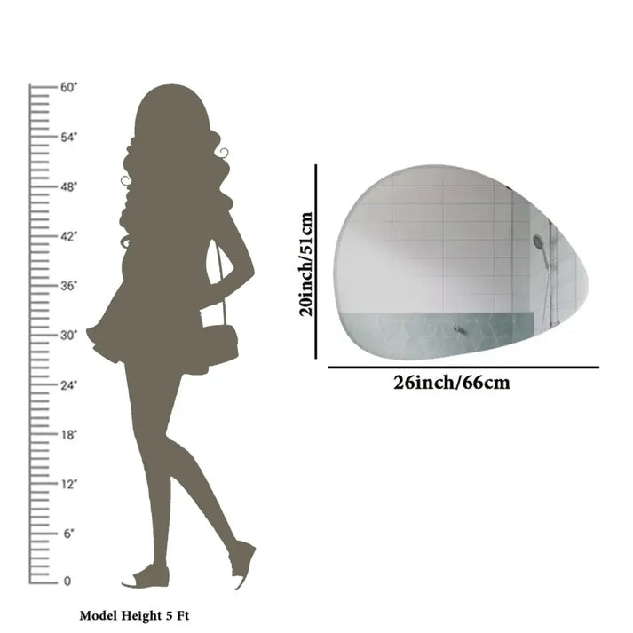 Modern Asymmetrical Wall Mirror