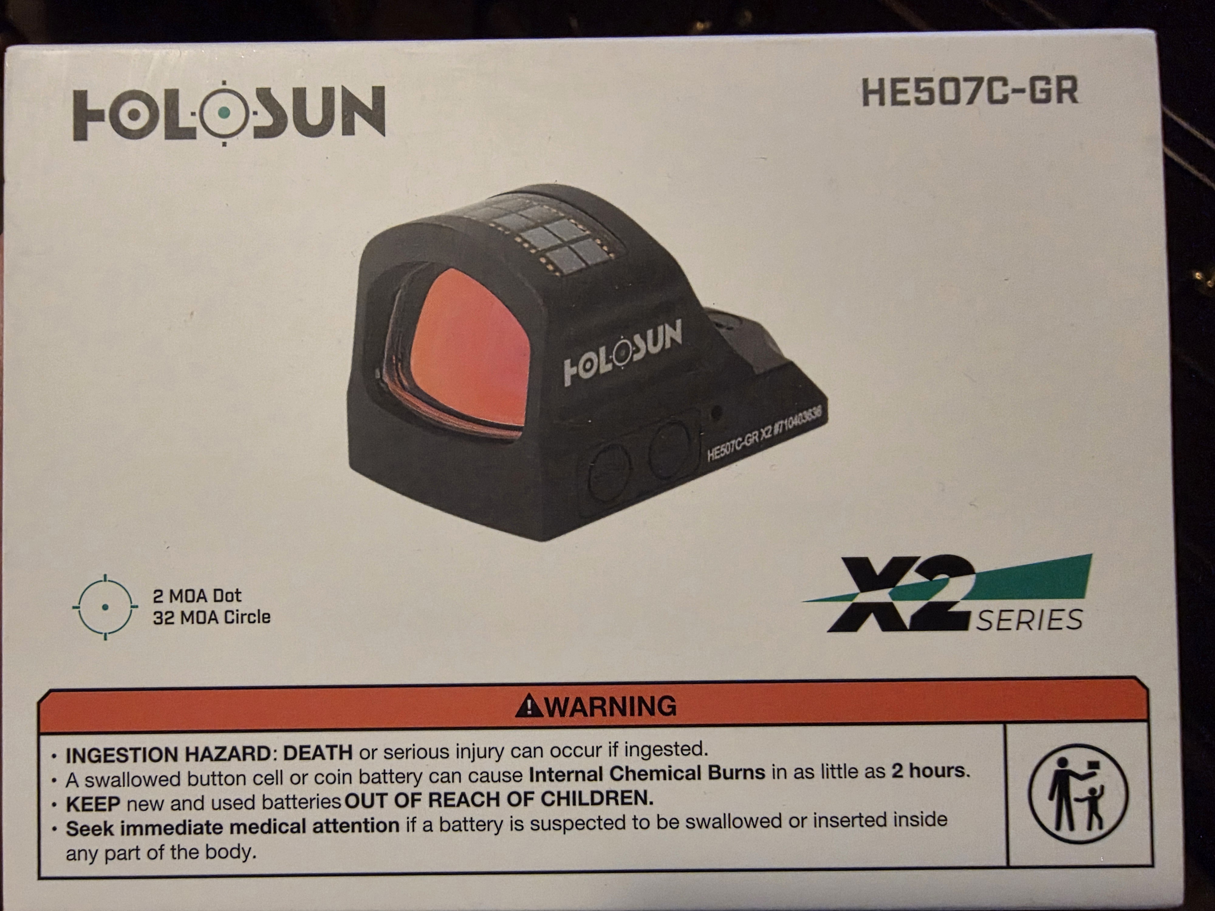  HOLOSUN 507 OPEN REFLEX GREEN MULTI RETICLE SOLAR SHAKE AWK