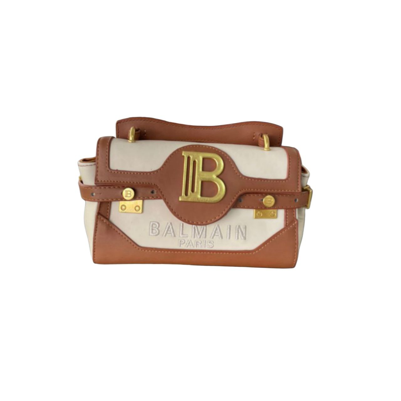 Balmain Heritage Satchel – Camel & Ivory