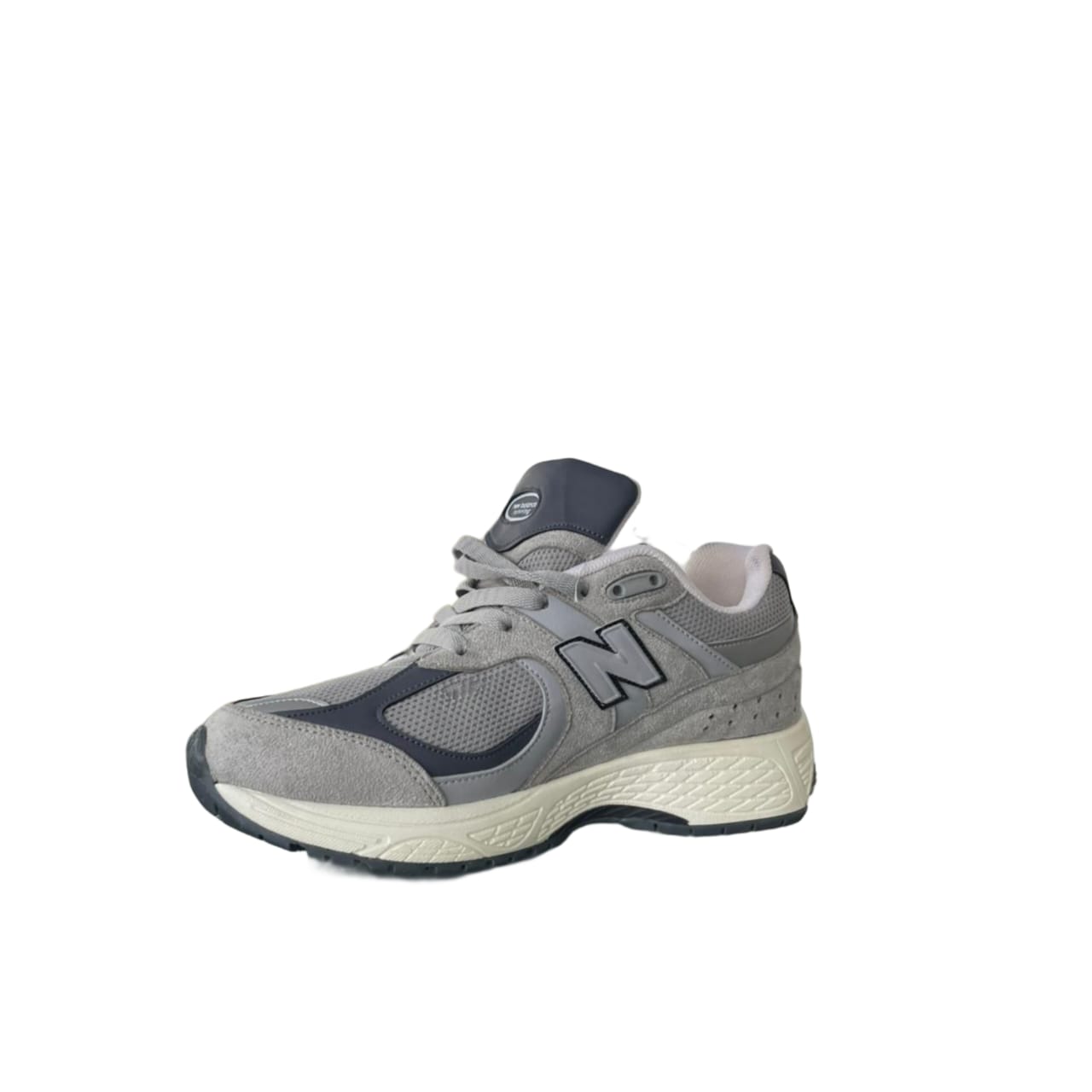 Grey & Navy Retro Running Sneakers