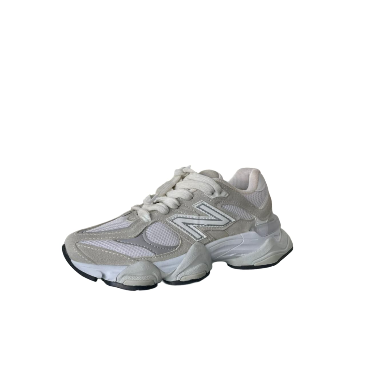 White & Grey Chunky Sport Sneakers
