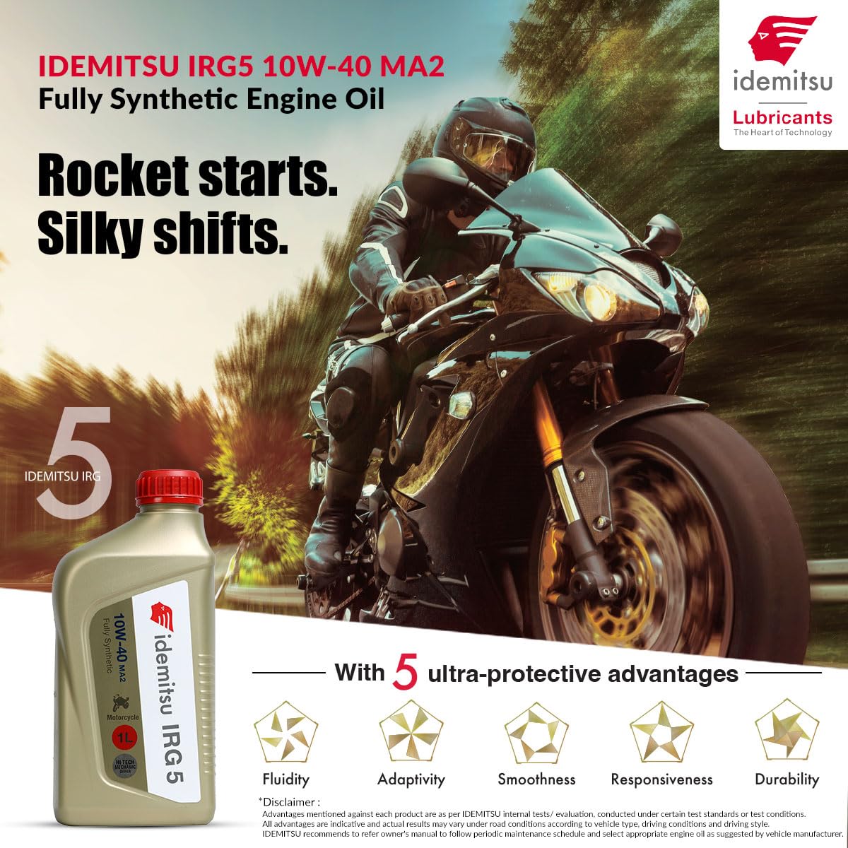 Idemitsu IRG 5 Fully Synthetic Engine Oil for Motorcycles/Bikes