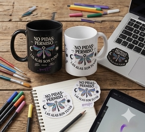 Sticker Motivacional 'No Pidas Permiso'
