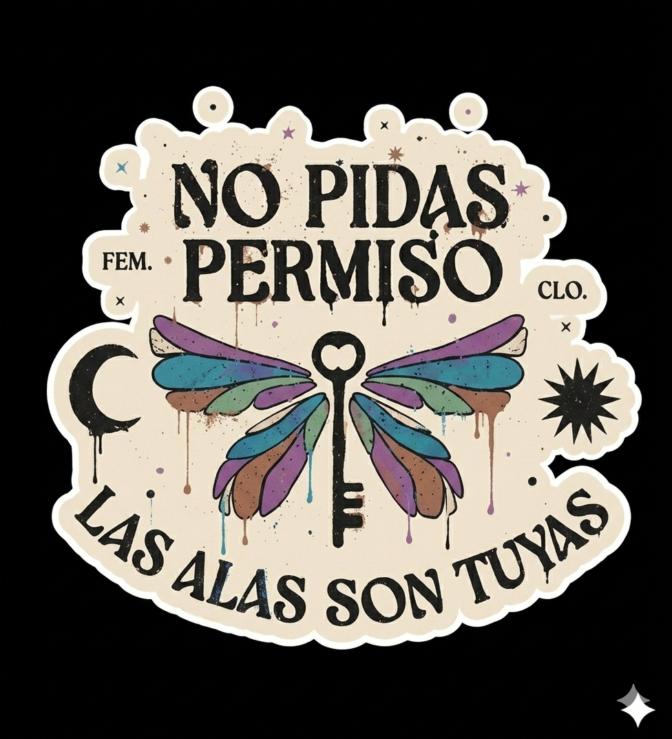 Sticker Motivacional 'No Pidas Permiso'