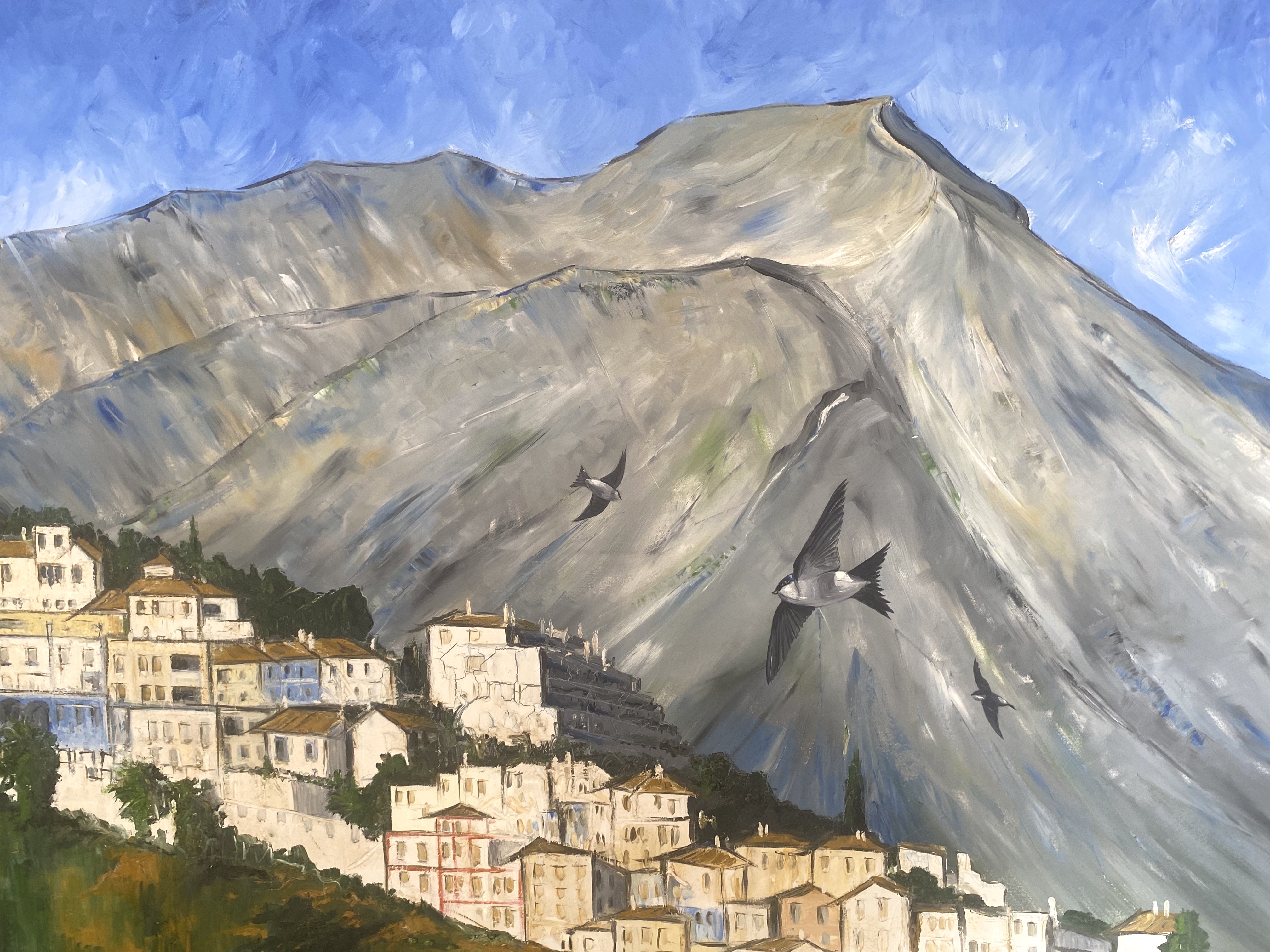 La Heredia village with La Concha Mountain, Southern Spain.